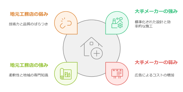 大手メーカーと地元工務店の強みと弱み